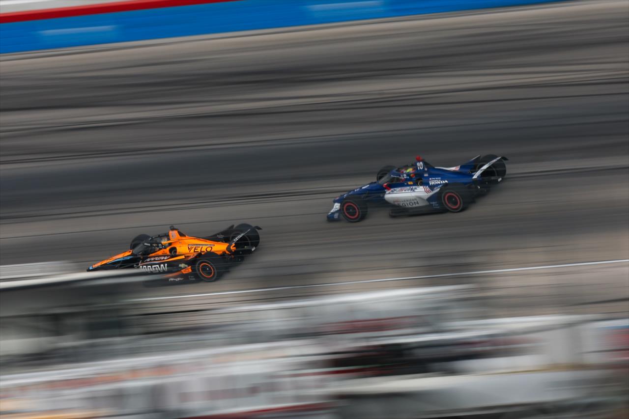 Pato O'Ward and Alex Palou - PPG 375 at Texas Motor Speedway - By: Chris Owens -- Photo by: Chris Owens